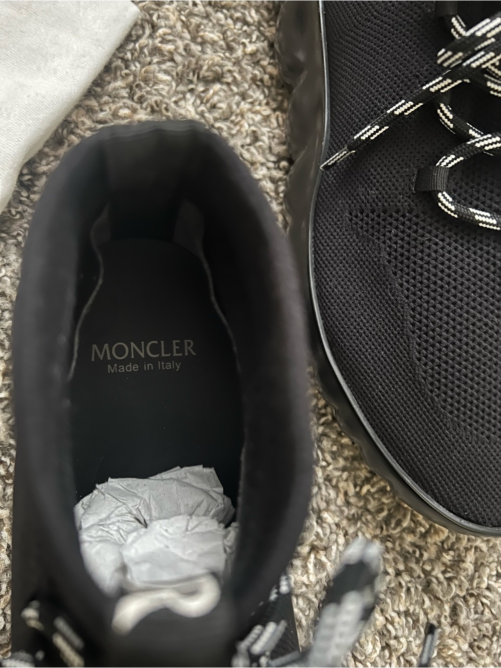 Moncler Black CLELIE SCARPA Sock-Style Knit Sneakers - Picture 5 of 6